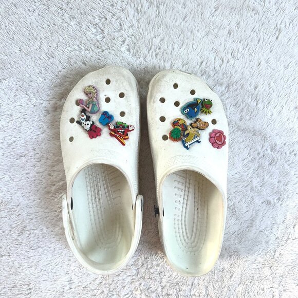 white crocs with jibbetz - Picture 1 of 3
